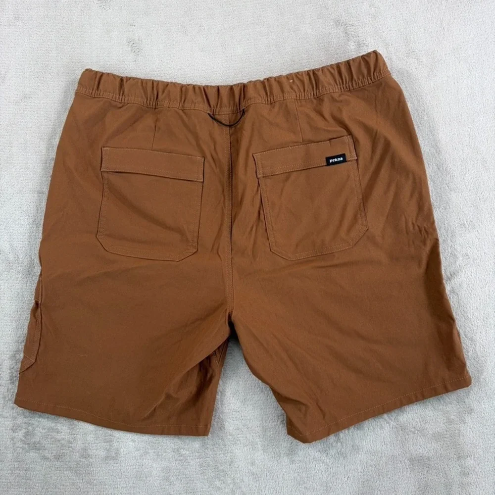 prAna Stretch Zion II E-Waist Hiking Shorts in Brown‎ Men 2XL Performance NWOT